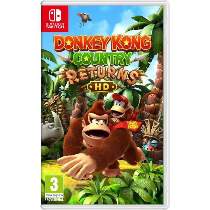 Donkey Kong Country Returns HD Nintendo Switch - Juego Donkey Kong Country Returns HD para Consola Nintendo Switch - Juego Físico, Original, Nuevo, Precintado - 1