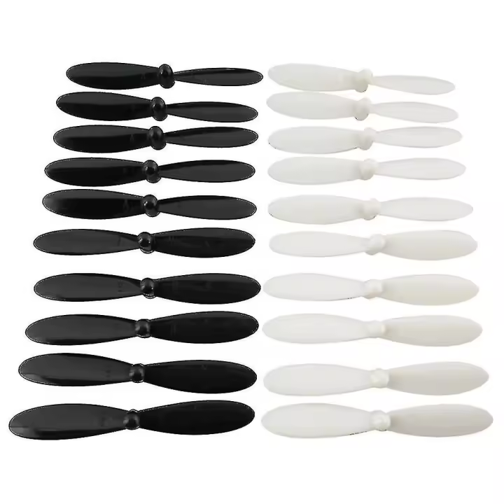 20 piezas de hélices de reposición para Hubsan X4 H107, lighter Negro y Blanco - 1