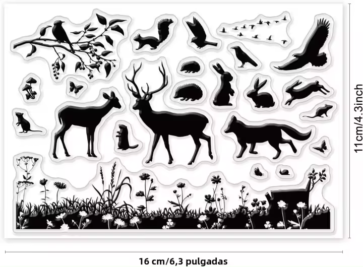 Estampados De Silicona Transparentes De Animales Gato Oso Conejo Para La Escuela Decoración De Tarjetas DIY Scrapbooking - 1