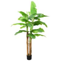 vidaXL Árbol Bananero Artificial con Macetero Verde Planta Decoración Dimensiones 180 cm, 300 cm - details 1