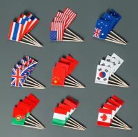 100PCs Palillos De Dientes Con Banderas Nacionales Para Decoración De Pastelitos Y Frutas En Fiestas Y Eventos - details 0