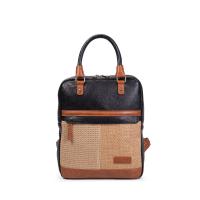SARA BAGS | Mochila Bolso 2 en 1 para Mujer | Rafia Natural y Polipiel Ecológica | Cremallera Superior + Compartimentos Internos | Asas Cortas y Correas Ajustables | Estilo Mediterráneo | Modelo SXXX240554 - details 0
