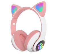 Auriculares Inalámbricos Woukksy Stn-28, Supraaurales, Bluetooth, Orejas de Gato Rosa Negra - details 0