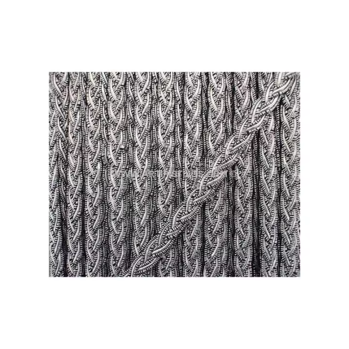 Trenzado Metalizado 8 Mm - Raíz Pasamanería Galón Lurex/fantasía - Brillo - 1