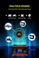 Cargador de batería de coche, reparación de pulso inteligente, pantalla LCD, carga de batería de motocicleta, 12V - details 1