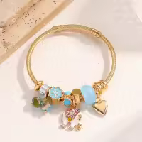 Pulsera De Moda Para Mujer Con Elementos De Elefante Y Amor Perlas Estilo Hip Hop Rock Para Fiestas Viajes Bodas Regalo - details 1
