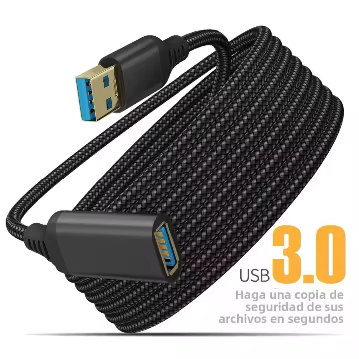 Cable De Extensión USB 3.0 Femenino a Masculino NNBILI 3m Alta Velocidad De Transmisión De Datos Para PC Laptop Juego De Computadora - 1
