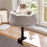 Cama Elevada para Gatos con Soporte Ajustable y Anclaje a Mesa – Cuna Suspendida Ultra Suave con Forro Cálido, Altura Regulable, Ahorra Espacio, Ideal para Gatos que Aman Dormir en Alto y Vigilarlo Todo - details 7