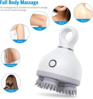 La versión actualizada del masajeador eléctrico de cuero cabelludo para el cabello, masajeador portátil para la cabeza, con 128 nodos de masaje amasados y masajeador de rascado para la cabeza, para aliviar el estrés, promover el crecimiento del cabello y - details 2