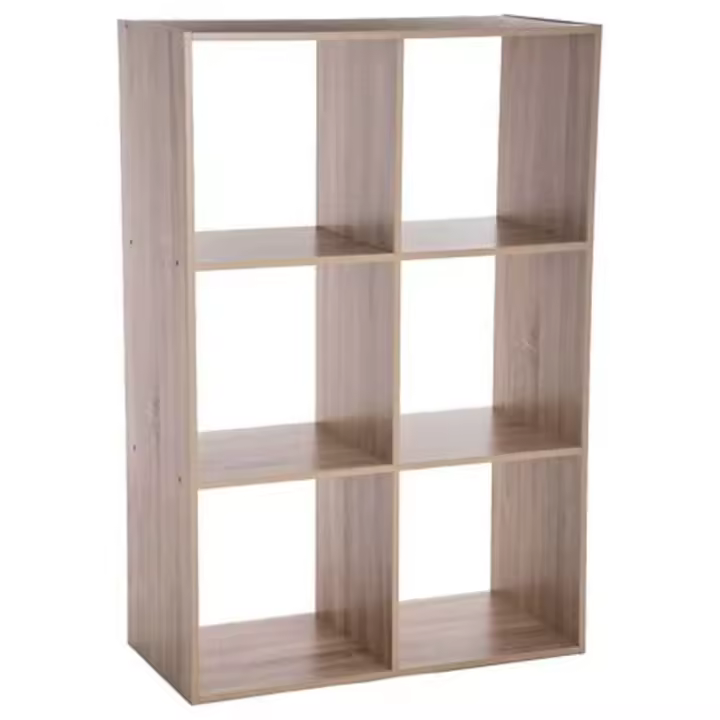 ESTANTERÍA NATURAL CON 6 COMPARTIMENTOS  MIX N'MODUL MARCA 5 FIVE - 1