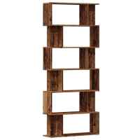 vidaXL Estantería madera de ingeniería madera envejecida 80x24x192 cm - details 4