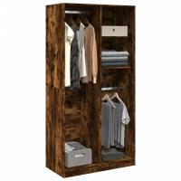 vidaXL Armario de madera contrachapada 100x50x200 cm en color Negro/Gris sonoma/Gris hormigón y más | almacenamiento funcional diseño moderno para baño dormitorio sala - details 3