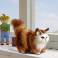 Juguete De Peluche Simulación De Gato Lindo Muñeco De Peluche Suave Para Niñas Regalo De Cumpleaños O Día De San Valentín Modelo De Animal Realista Para Niños - details 4