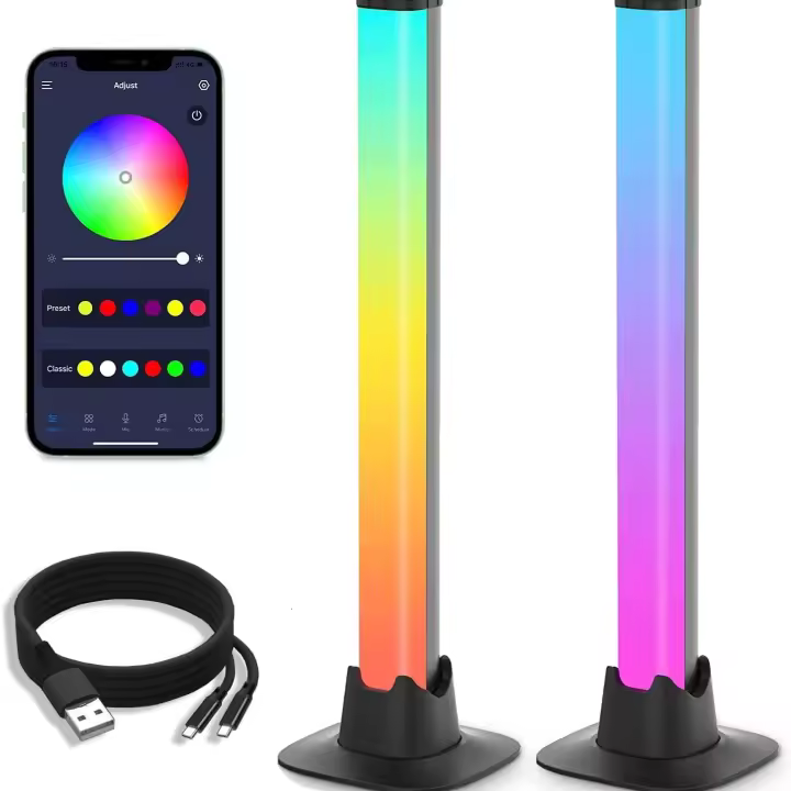 Lámpara Inteligente De LED RGB Con Control Bluetooth APP Luz Nocturna Para Decoración De Habitación De Juego Y TV Rítmica De Música - 1
