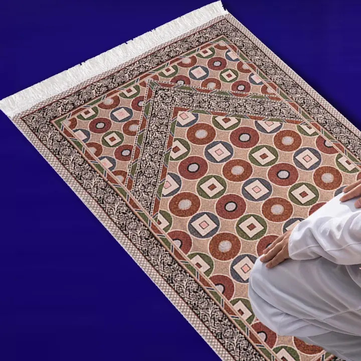 Carpetas De Oración Musulmana Con Borlas Espesas Diseño Tradicional Rectangular Para Viajes Temples Y Habitaciones De Oración Para Mujeres Y Hombres - 1