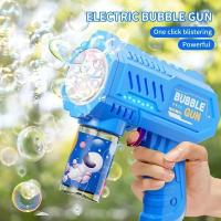 Pistola De Burbujas Eléctrica Para Niños Con 10 Agujeros Máquina Automática De Jabón Para Juegos Al Aire Libre En Verano - details 3