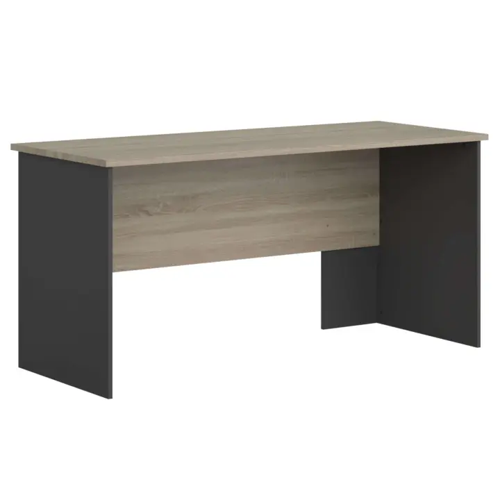 Mesa de Escritorio Oficina Nibis Industrial Color Roble Sonoma y Gris Antracita 160 cm - 1