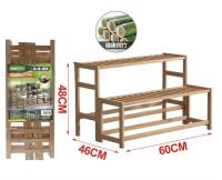 Estante para plantas s, soporte para plantas con escalera | Soporte para maceta escalonado | Organizador De Balcón De Jardín De Madera De 2 /3Niveles, Estantería para Balcón, Estante De Exhibición - details 0