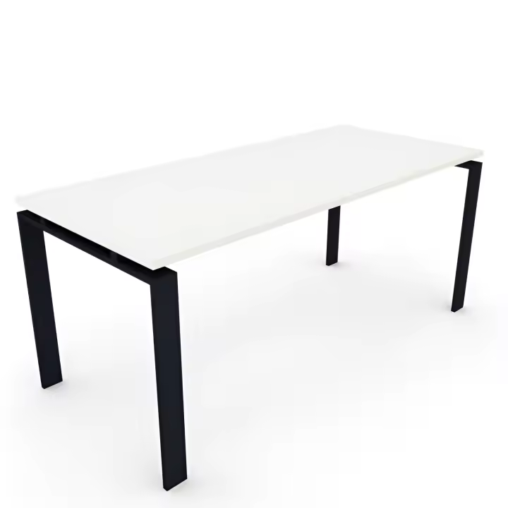 OFICIT Mesa Blanca con estructura CLASSIC gris grafito, ideal para Hogar, Estudio, Trabajo, Despacho, Oficina. - 1