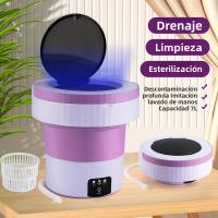 Máquina De Lavar Portátil De 7L Plegable Pequeña Con Modos Automáticos Cesta De Ropa Máquina De Lavar Para Viajes Y Uso Doméstico - details 0