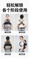 Portabebés de bebé, doble hombro, delantero y trasero, de algodón puro, multifuncional, para niños, artefacto para sujetar al bebé, bolso trasero, taburete de cintura para niños - details 4
