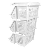 Cofan Verdulero con 3 Cestas | En Color Blanco | Medida: 62 x 39 x 32 cm - details 0