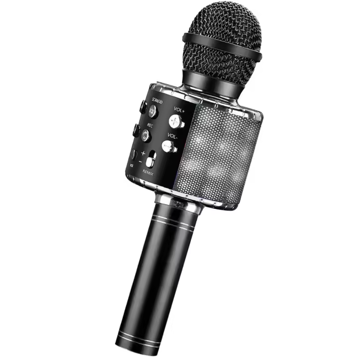 Micrófono Karaoke Bluetooth , 4 en 1 Micrófono Inalámbrico Portátil para Niños, Música, Función de Eco, Compatible con Android, PC - 1
