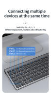 Jomaa Teclado Y Ratón Inalámbricos Ultrafinos USB 2.4G + Bluetooth Recargables Con Funciones Multimedia Para Oficina Doméstica - details 3