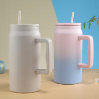 Termo De Acero Inoxidable De 50oz Con Tapa De Agua Y Mangue De Viaje Aislado Al Vacío Para Coche Termo Botella Ecológica Con Estilo Masculino - details 3