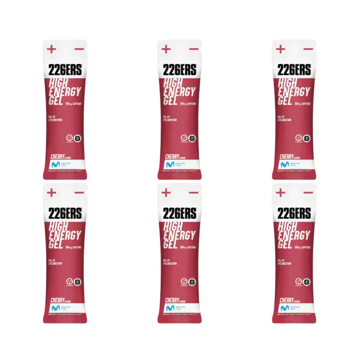 226ERS PACK 6 GELES X 60ML HIGH ENERGY GEL CON CICLODEXTRINA - SABOR CEREZA - 1