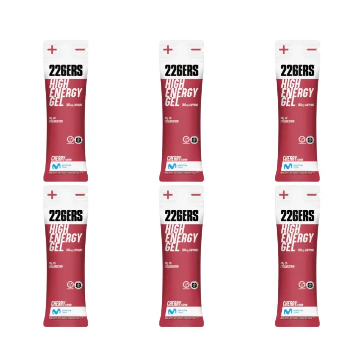 226ERS PACK 6 GELES X 60ML HIGH ENERGY GEL CON CICLODEXTRINA - SABOR CEREZA - 1