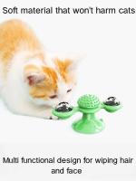 Juguete Interactivo Para Gatos Molino De Viento Juego De Puzzle Con Giradiscos Y Cepillo Para Gato Juguete Para Limpieza Dental De Mascotas - details 4