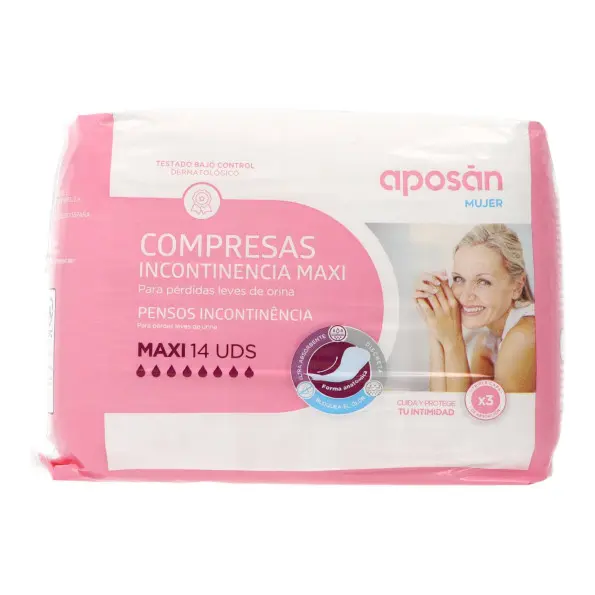 Aposan Compresa Incontinencia Orina Ligera Maxi  Aposan - 1