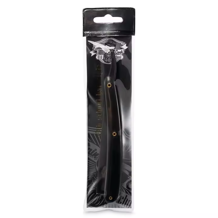 NAVAJA NEGRA MANGO DE PLASTICO (marca: Barber Line) - 1