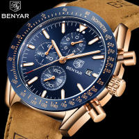 Reloj Deportivo Casual BENYAR Para Hombre Lujo Impermeable Cuarzo Cuero Militar Cronógrafo Reloj De Pulsera Top Marca - details 0