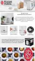 Russell Hobbs Hervidor De Agua Honeycomb 26050-70 | 1,7L, Ebullición Rápida En 55 Segundos, Visor De Nivel De Agua, 2400W, Acero Inoxidable, Color Blanco - details 0