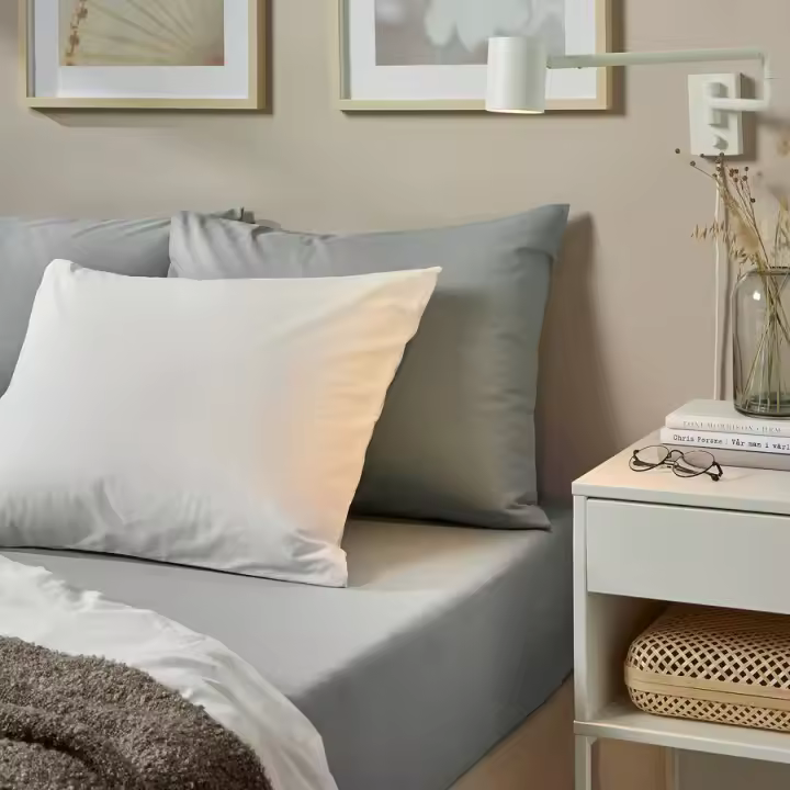 🔹 Juego de Sábana Bajera + Funda de Almohada Mommata – Ajustable para Colchones de 30 cm x 2 m – Suave, No se Arruga, 50% Algodón – Varios Colores y Tamaños (90 a 180 cm) - 1