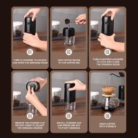 Molinillo de café Eléctrico portátil, Máquina para hacer leche de soja, Pequeño minimolinillo de café Eléctrico recargable con múltiples ajustes de Molienda - details 1