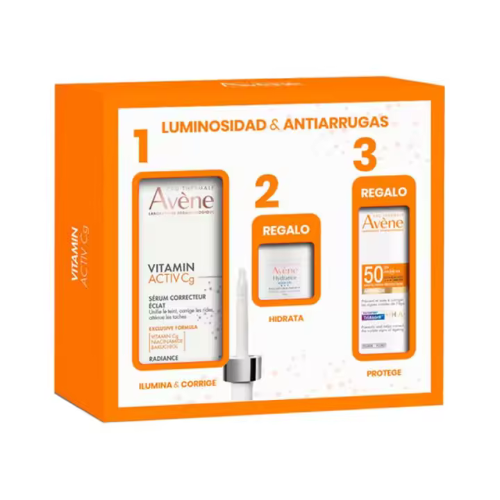 Avène Vitamin Activ Cg Serum 30ml + Aqua-Gel 7ml + Fluido SPF50 5ml. - 1
