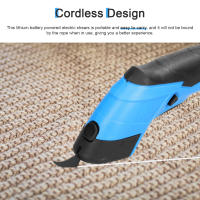 Tijeras Eléctricas Manuales De Litio Para Corte Multifuncional De Tela Alfombra PVC Papellero Recargables Cuchilla Cortadora - details 10