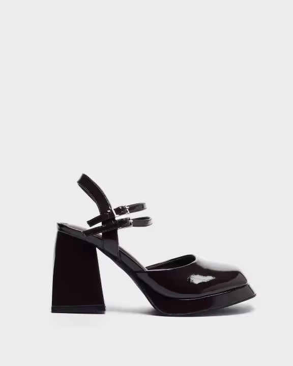 MIM Suma Zapatos de tacón para mujer chocolate en charol sintético 9389160005962 - 1