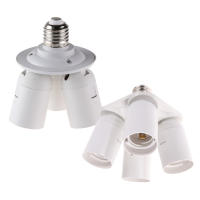 Adaptador Convertidor E27 Divisor 3/4 Para Bombillas Y Lámparas Soporte De Base Para Fotografía Material ABS - details 0