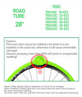 Tubo Interno De Bicicleta Ultraligero 700C Para Vehículos De Rueda TPU Material De Goma 60mm 80mm Longitud Válvula Francesa CYCLami - details 9