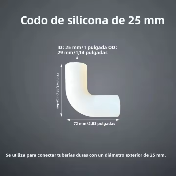 Conector De Tubo Rígido a Flexibles De Silicona Para Jardín Y Acuario Coupling De Goma Angulo Recto Reparación De Codo Flexible Para Riego Y Jardinería - 1
