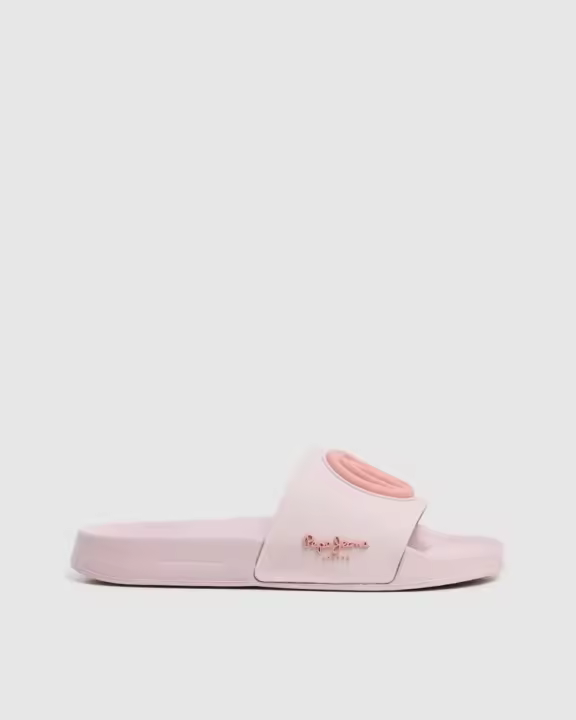 PEPE JEANS PLS70159 SLIDER BRAND W Sandalias Chancletas Mujer Rosa - 1