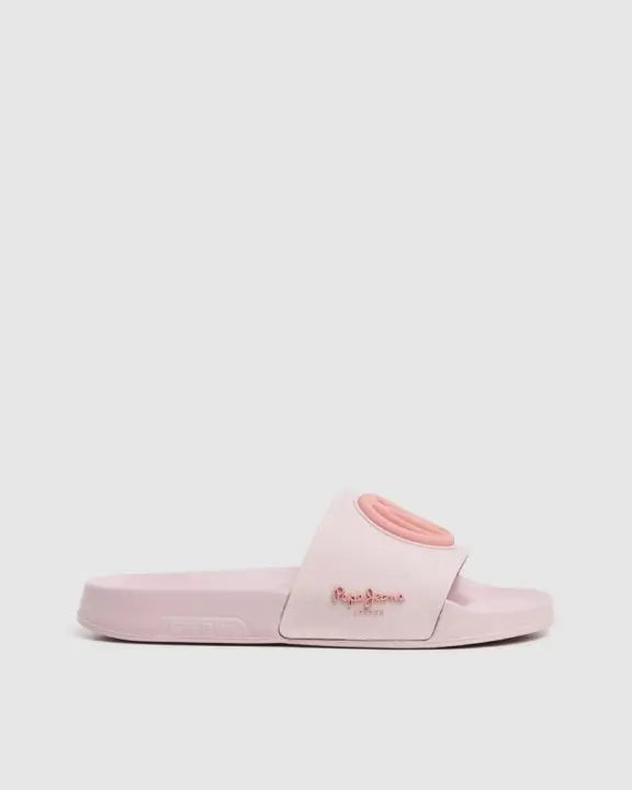 PEPE JEANS PLS70159 SLIDER BRAND W Sandalias Chancletas Mujer Rosa - 1