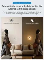 Lámpara De Pared LED Redonda Con Sensor De Atardecer a Medianoche Para Iluminación Nocturna Interior En Dormitorio Baño Cocina Escaleras Pasillo Conectividad EU/US - details 1