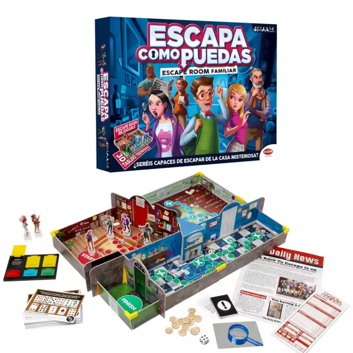Juego Escapa Como Puedas. ¿Seréis Capaces De Escapar De La Casa Misteriosa? (Bizak 64361145) - 1