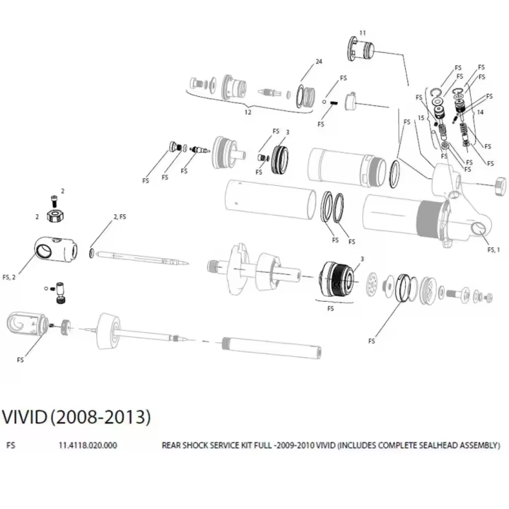 Rockshox Kit De Mantenimiento Vivid 09-10 - 1