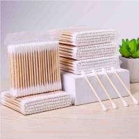 100 Pcs Bastones De Cera De Algodón 100% Hipoalergénicos Y Libre De Cloro Con Mango De Madera Para Limpieza Diaria De Oídos - details 0